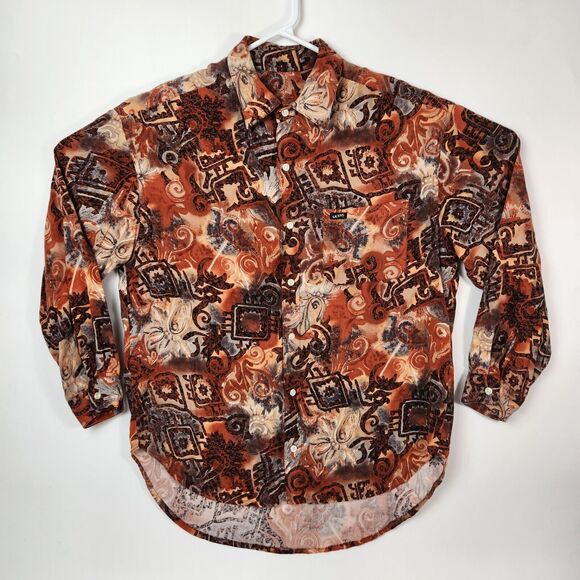 VTG Guess Shirt Mens S Georges Marciano Luxury All Over Print Button Down Resort - Picture 1 of 16
